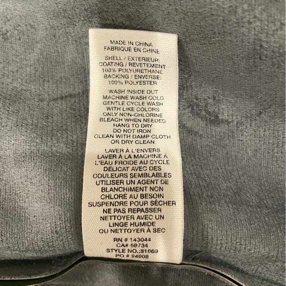 Anthropologie Aves Les Filles faux leather oversized shirt jacket in dark green - Picture 12 of 12